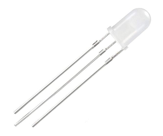 Led 5 Mm 3 Pin Clear To Red & Blue Com. Anode 181300