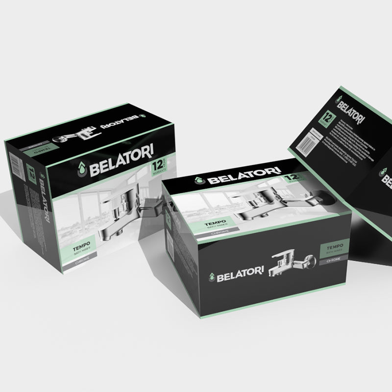 Tap Tempo Bath Mixer Wall Type With Hand Shower