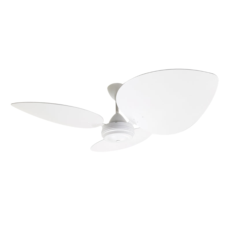 High Breeze 100 Motor Matte White | 3 Blades Wood Palm Leaf Oval Matte White 1200mm