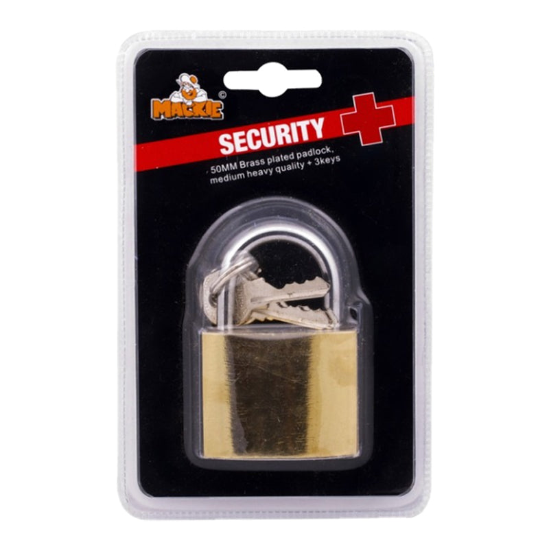 Mackie Padlock Sec Plus B/Plated 50 Mm
