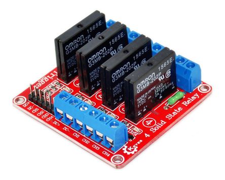 4 Ch Solid State 5v Relay Red Pcb 240 V 2 A Md0276