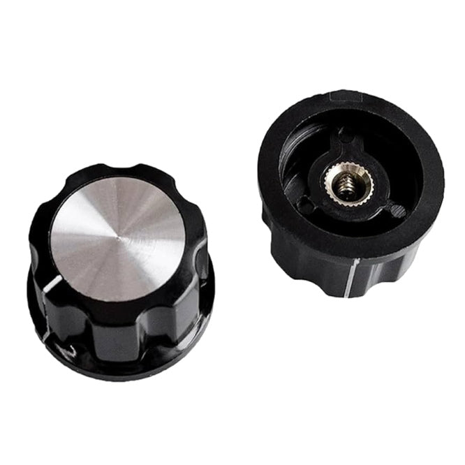 Knob Plastic Sil Scr Lin 33x17x6.4 Mf A04 6.4