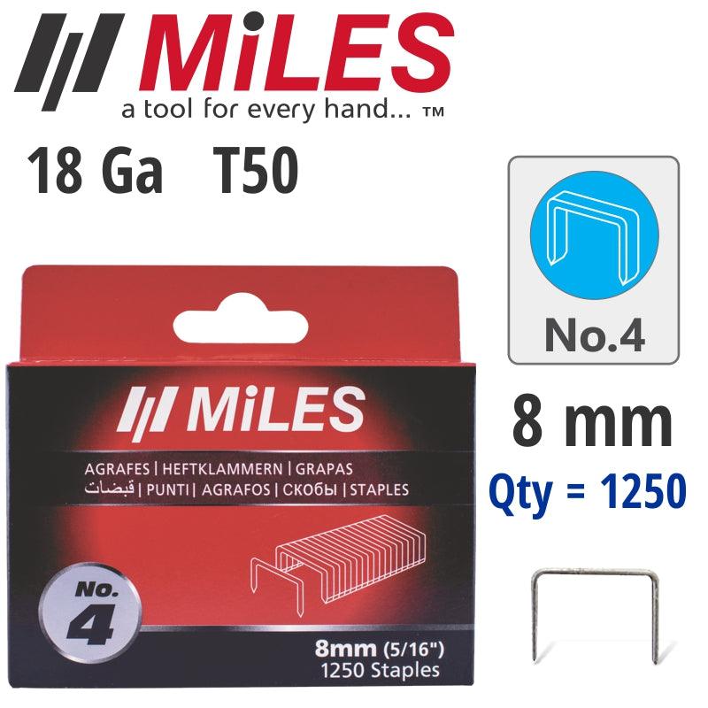 Galv Staples 18 G T50 8 Mm X 1250 Pcs Miles No4 - Livestainable.co.za