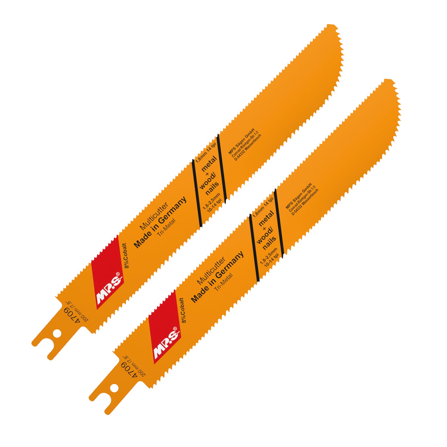 Mps Sabre Saw Metal&Wood 180 Mm Multicutter U Shank 14 Tpi 2/Pk