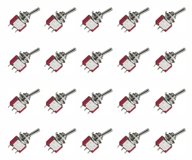 Mini Toggle Switch Spdt On On 3 A P/M & Sol 100 P/Tray Mts 102 R