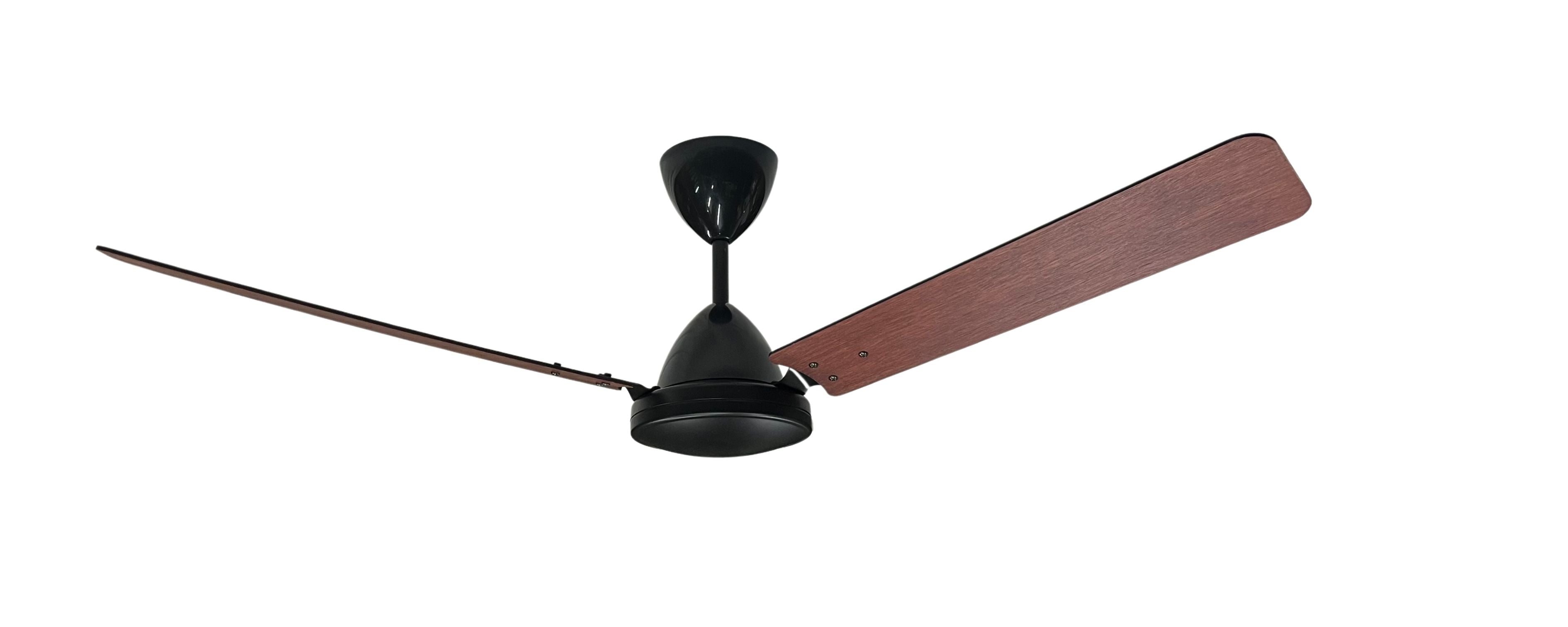 Motor Whirlwind Black 3 1200mm Dark Teak Wood + Reg1F Wall Controller