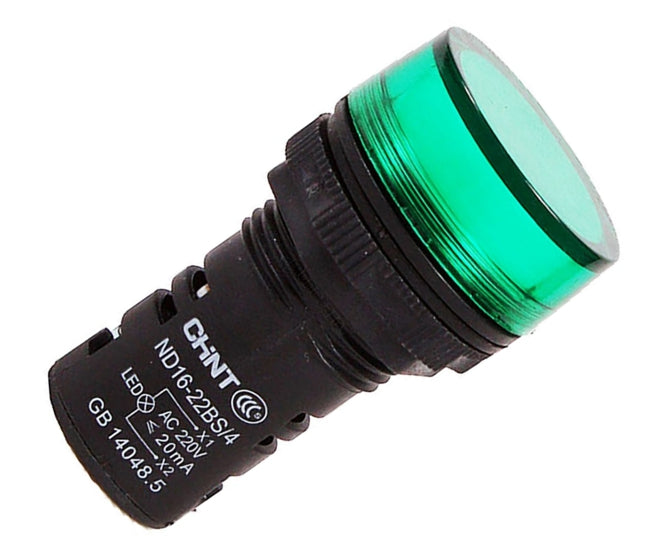 Led Pilot Lamp M22 24 V Green Od=30mm Nd16 22 Bs2