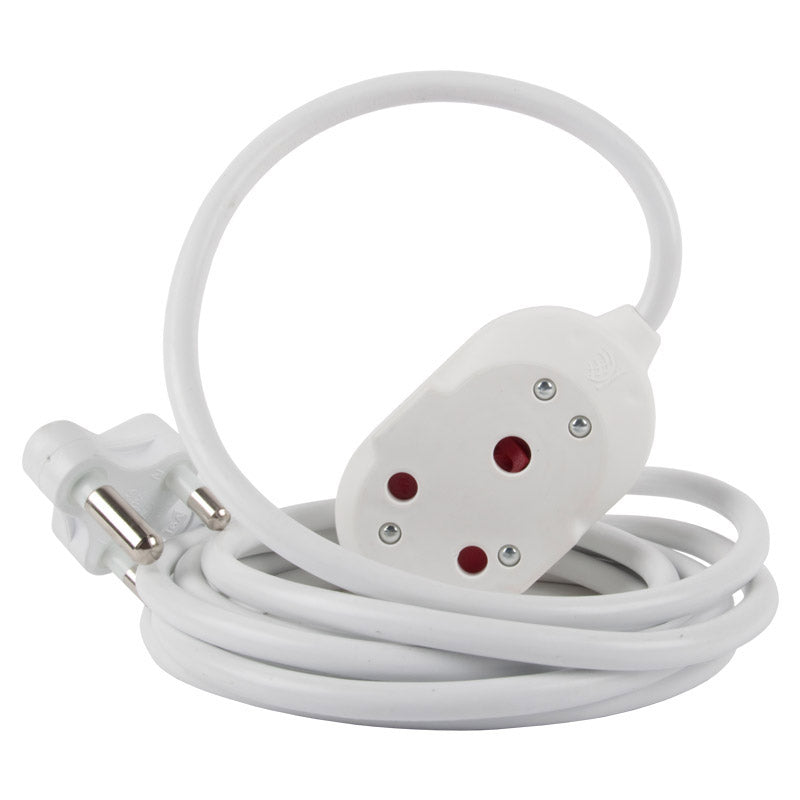 Nexus Extension Cord White Dbl 20 M 1.5 Mm 16 A