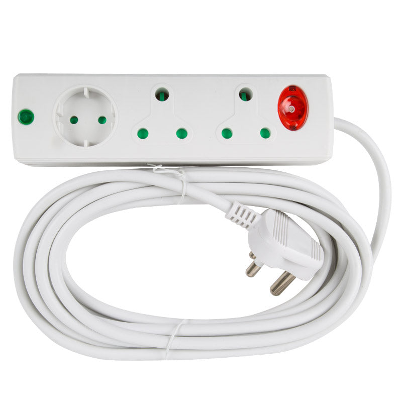 Nexus Multiplug 6 Way 3 X16 A 3 X5 A With 5 M Cable