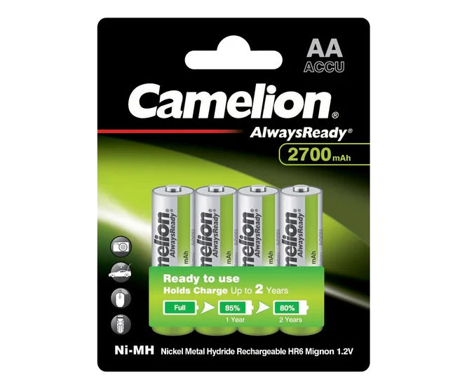 R6/Aa Battery 1.2 V 2.7 Ah Ni Mh 4/Pack Nh Aa2700 Arbp4