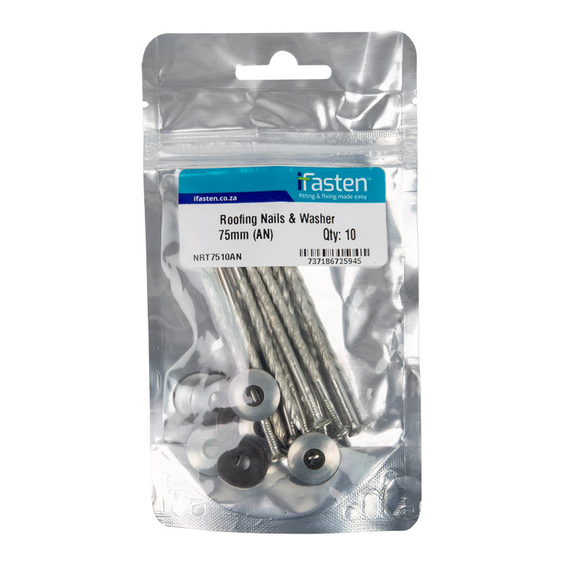 Ifasten Nail Roofing With Washer 75 Mm 10 Pp