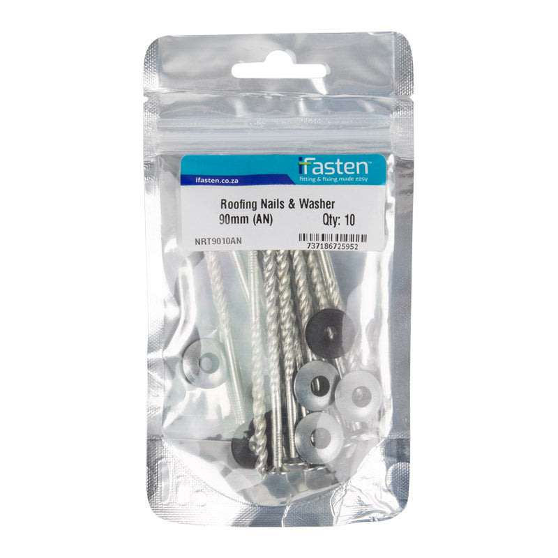 Ifasten Nail Roofing With Washer 90 Mm 10 Pp