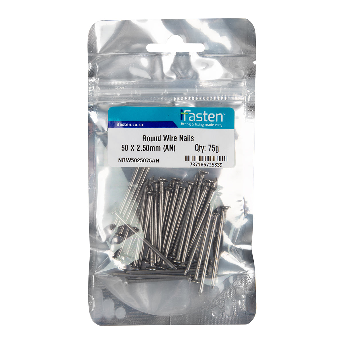 Ifasten Nail Wire Round 50 Mmx2.50 Mm 75 G Pp