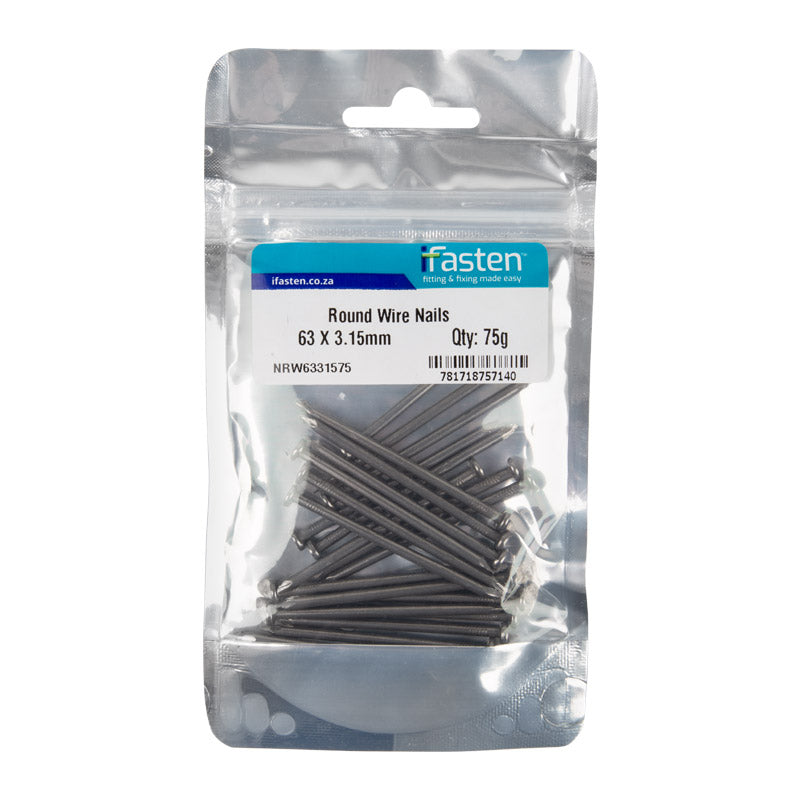 Ifasten Nail Wire Round 63 Mmx3.15 Mm 75 G Pp