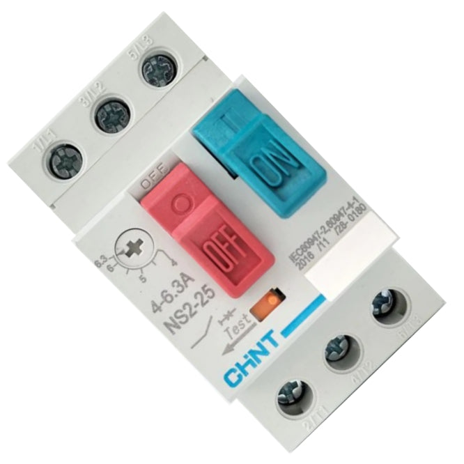 Manual Motor Starter 4 6.3 A 2.2 Kw 100 Ka Ns2 25 4.0 6.3 A
