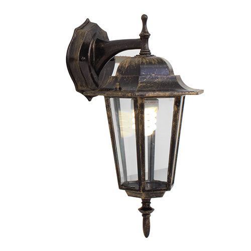 Eurolux Lantern 6 Panel D/Facing Black Gold