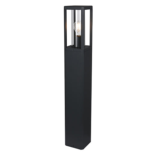 Eurolux Bhok Square Ali Outdoor Bollard With Clear Glass