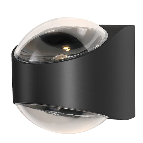 Eurolux Glow Outdoor Wall Light Black Led 12w