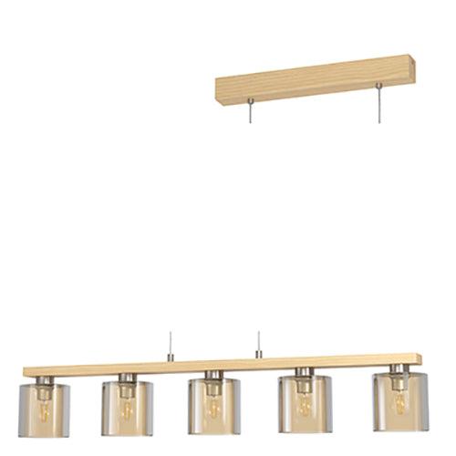 Castralvo 5 Lt Pendant 1210mm Amber Glass - Livestainable.co.za