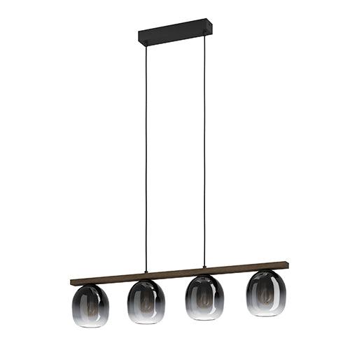 Filago 4 Lt Pendant Black E27 4x40w - Livestainable.co.za
