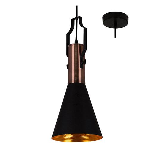 Eleanor Pendant 185mm Black/Gold - Livestainable.co.za