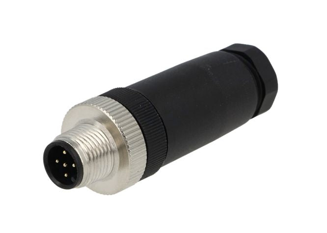 5 W Solder Type Plug Str M12 Sensor Conn Assy Pb M12 A 05 P Mm Sl7001 00 A(h)