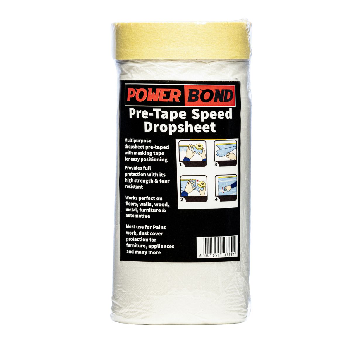 Powerbond Pre Tape Drop Sheet 1.1 Mx30 M