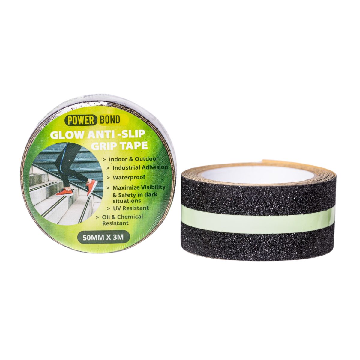 Powerbond Grit Tape With Glow Stripe 3 M