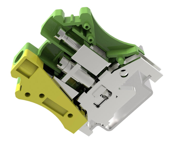 Earth Terminal Block Din Rail P=10.2 Pc10 Pe 01 P 1 Y 00 A(h)