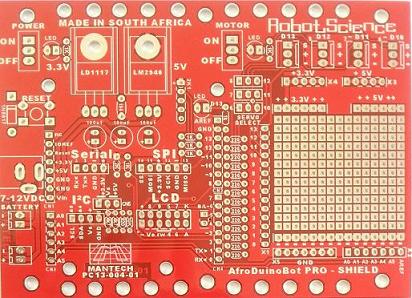 Pcb Afroduinobot2 Pro Shield For Arduino Uno. Pc13 004 01