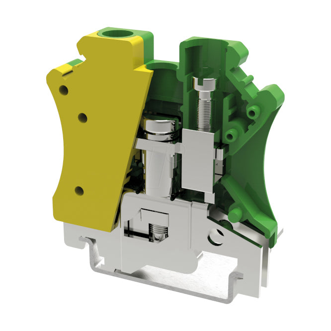 Earth Terminal Block Din Rail P=8.2mm Pc6 Pe 01 P 1 Y 00 A(h)