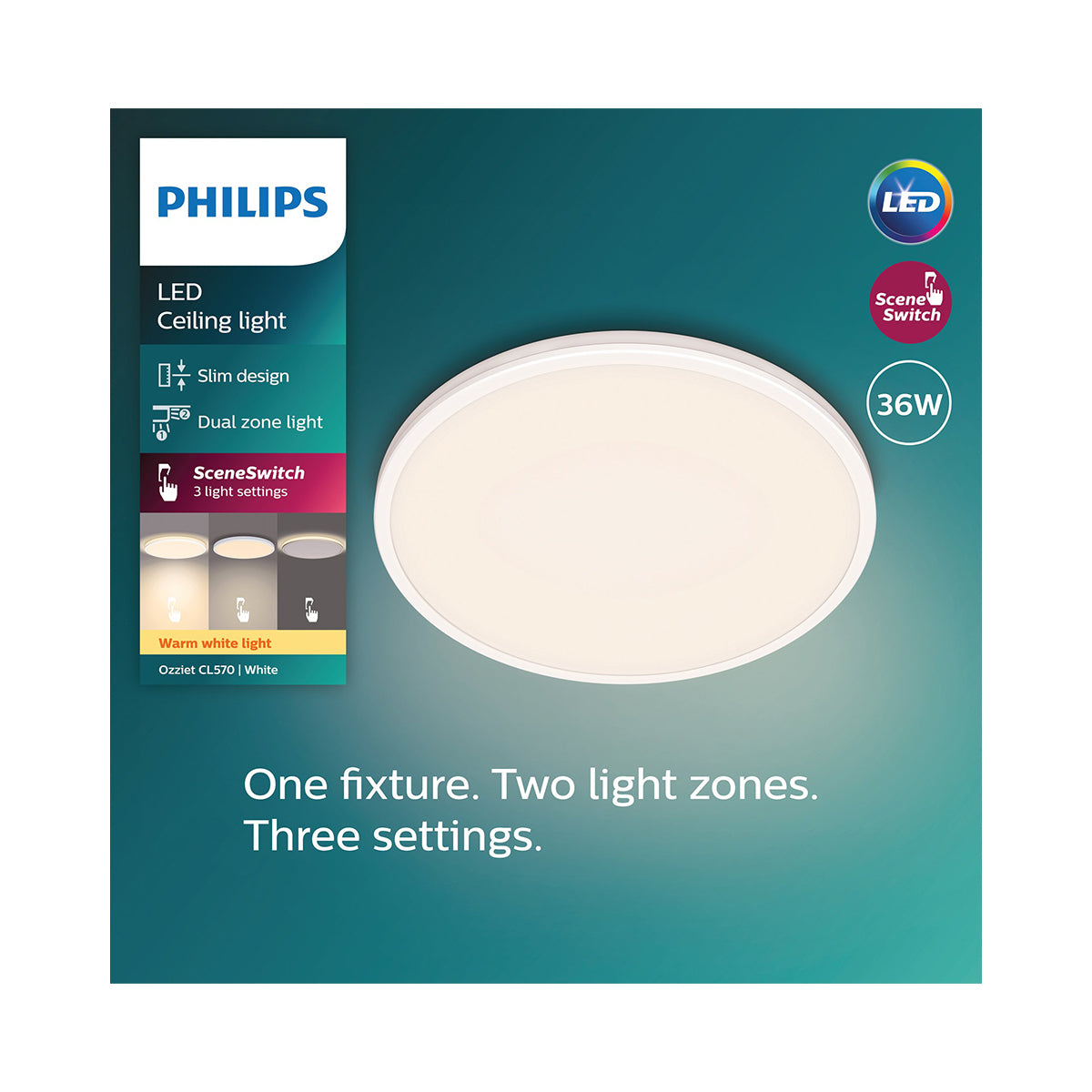 Philips Ceiling Light Round 36 W Led Ww Ozziet