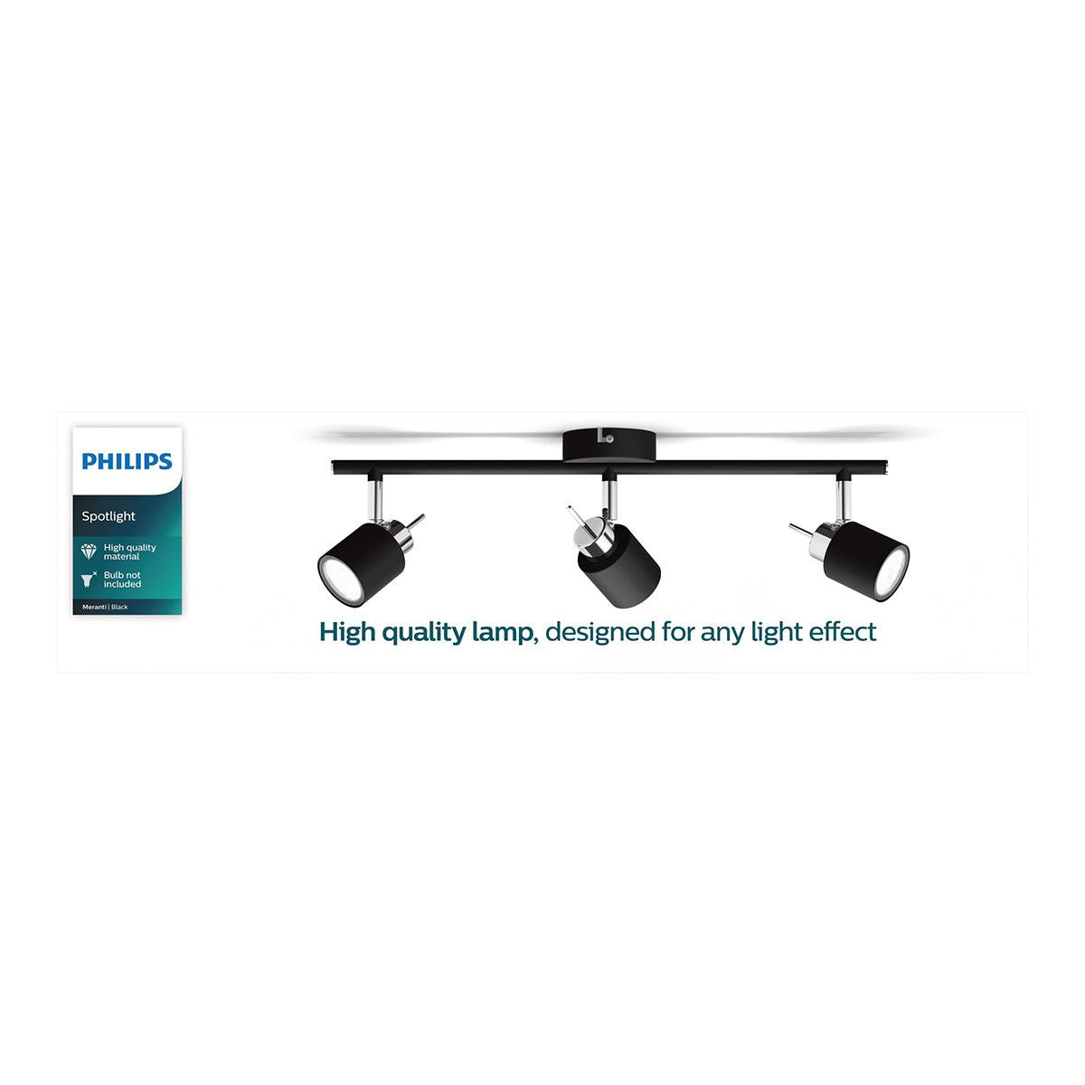 Philips Spotlight Tube Black 3 X35 W Downlighter