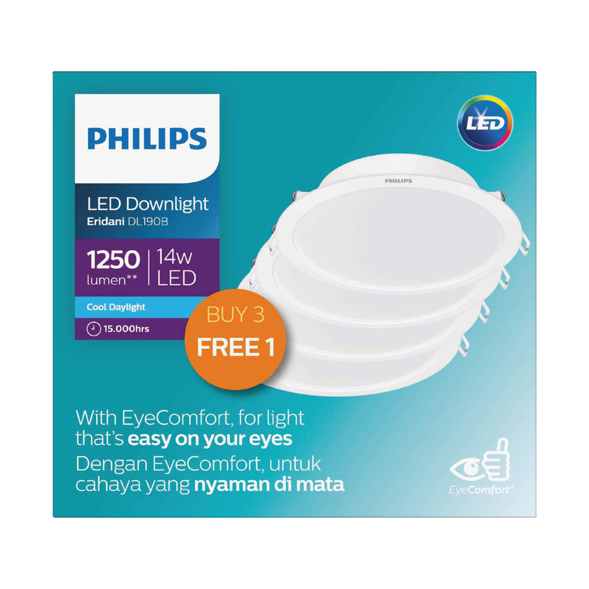 Philips Downlight 14 W Led Cool White