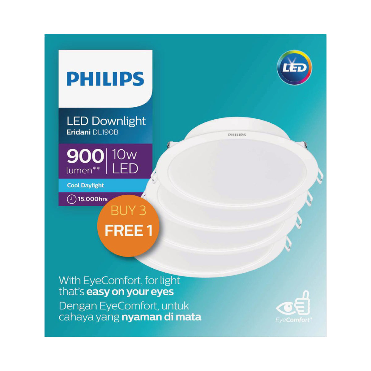 Philips Downlight 10 W Led Cool White