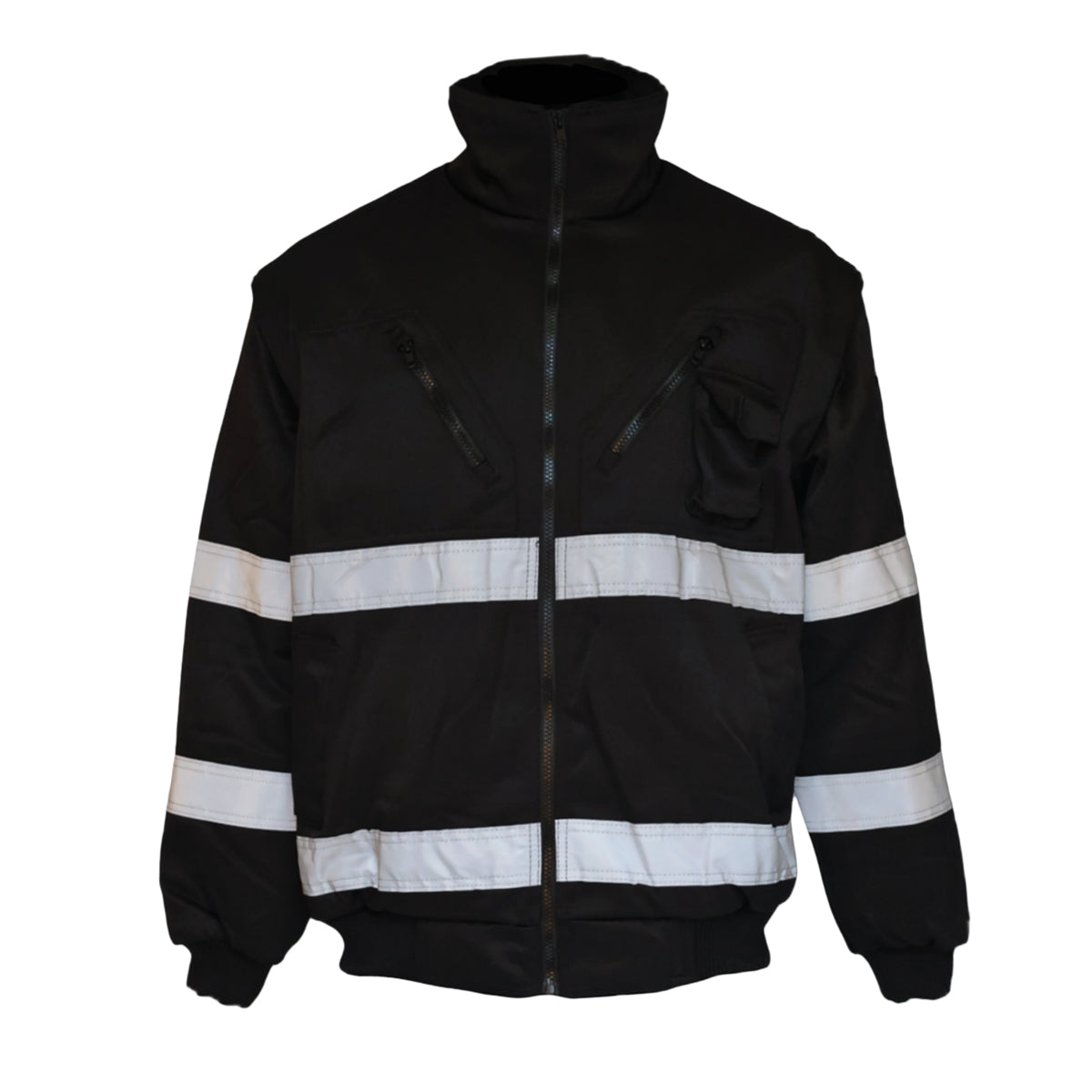 Pioneer Jacket Bunny Zip Off Sleeve Black Sml