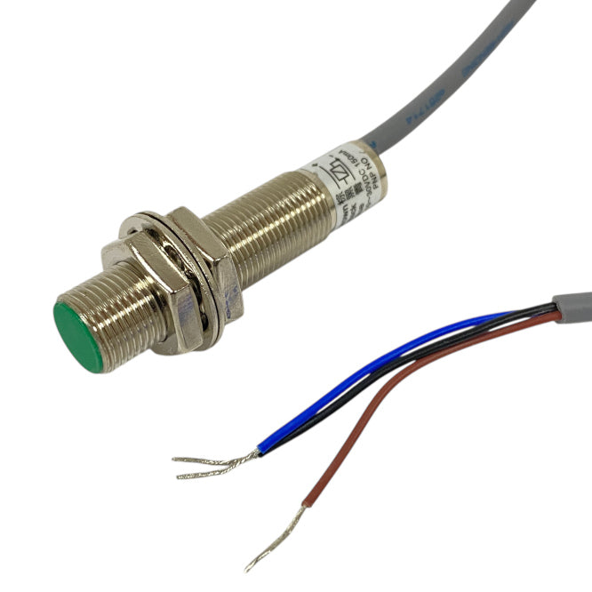 Proximity Sensor Mini Round Type N.O Pnp 2mm Distance 3 Wire Lead Pm12 02 P