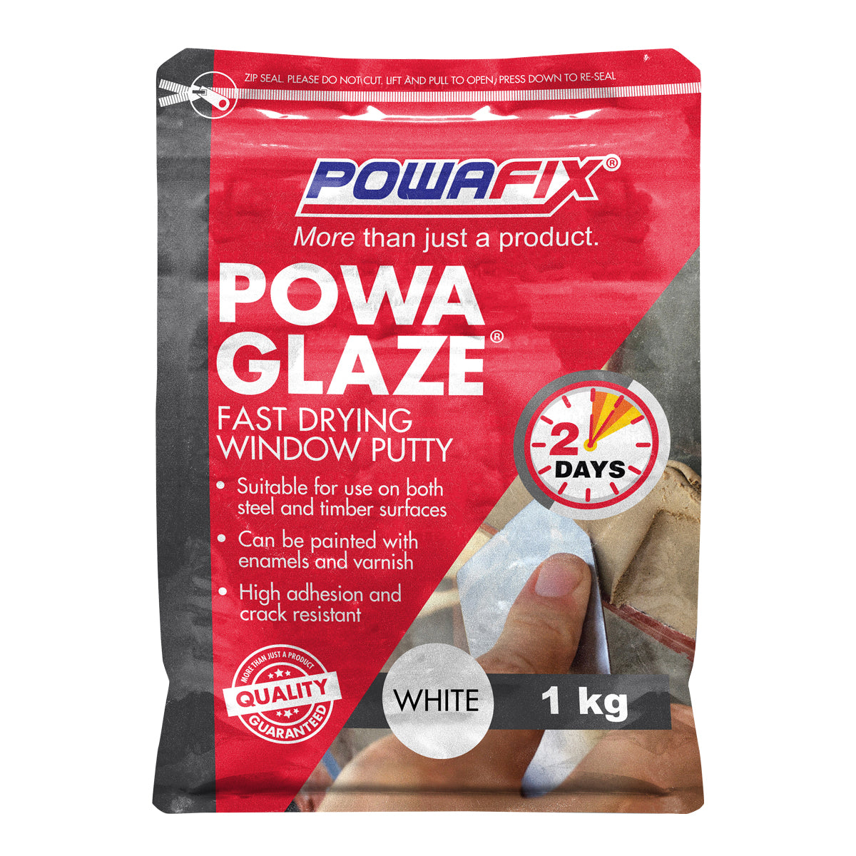 Powafix Powa Glaze White Fast Drying Putty 1 Kg