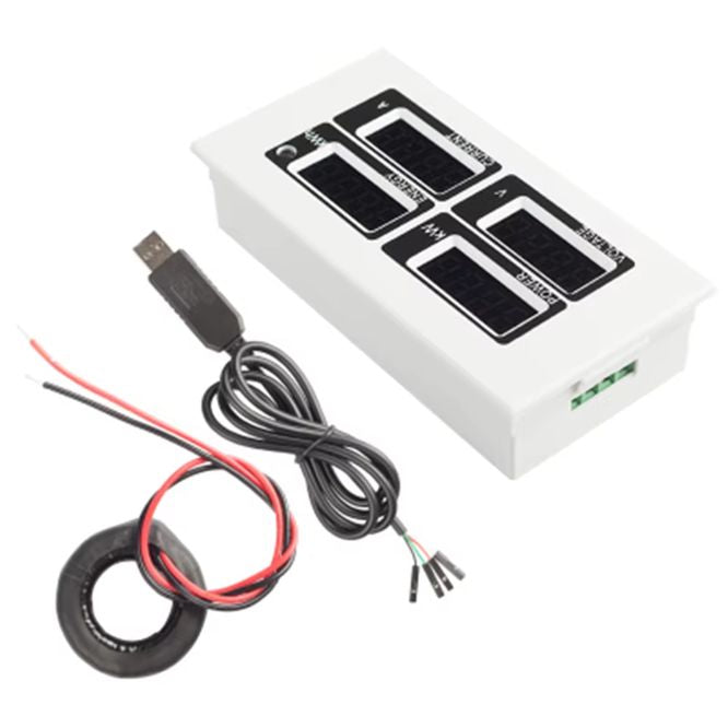 Power Monitor With Display With Ct And Usb Cable ..A Pzem 004