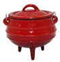 Enamel Cast Iron Potjie Pot Size 1/4 - Red