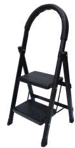 2 Step Iron Ladder - Black