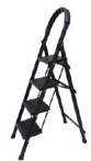 4 Step Iron Ladder - Black