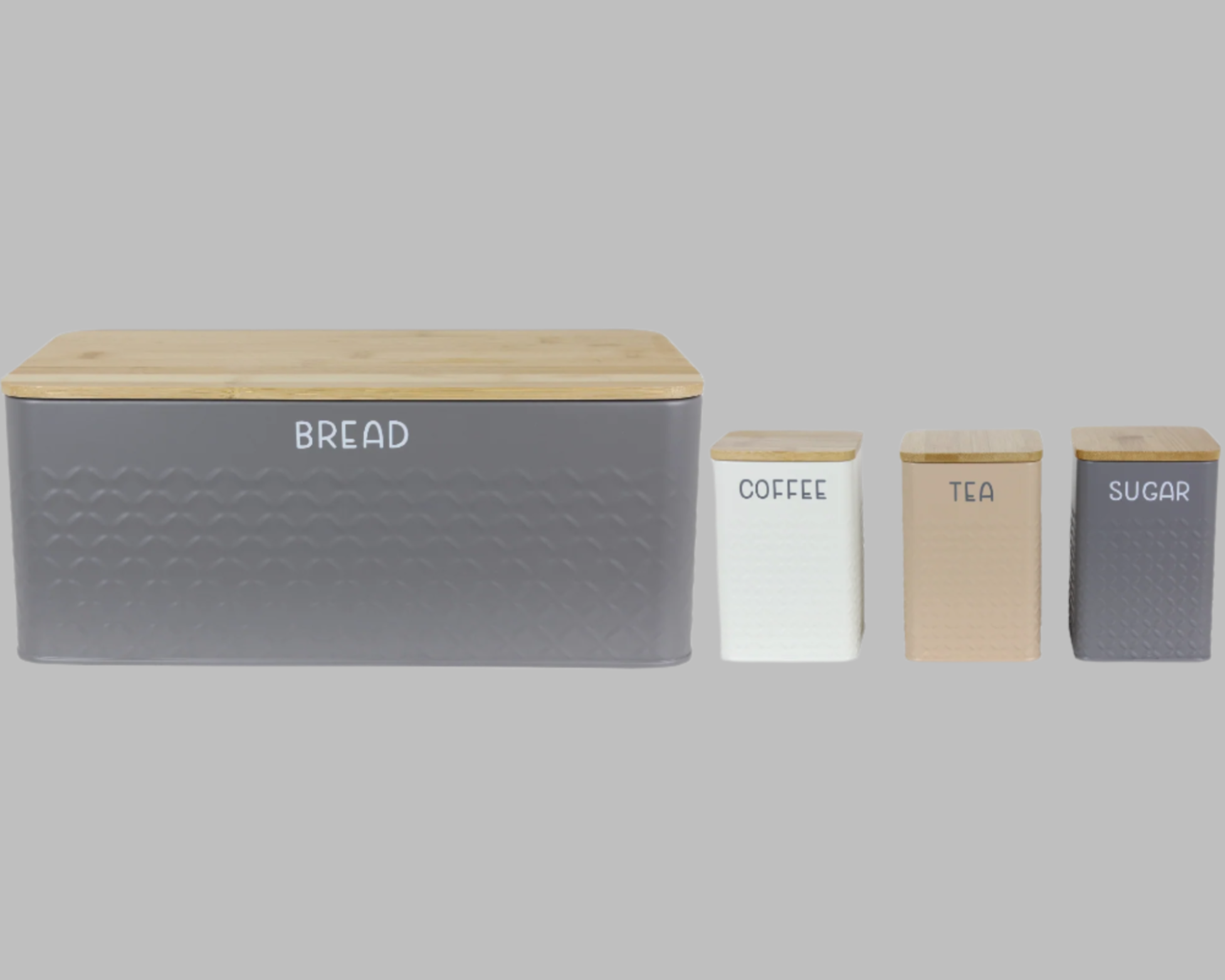 Bread Bin & 3 Pc Canister Set Monza