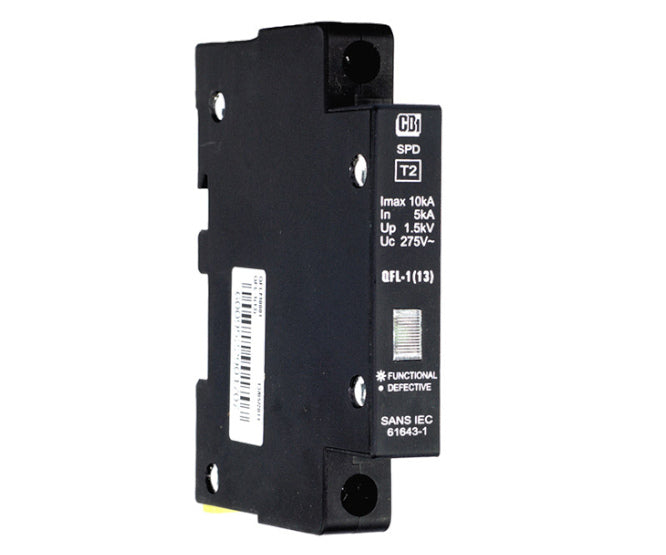 Surge Protection 13 Mm 1 P 10 Ka 275 Vac Class 2 With Indication Qflm0001