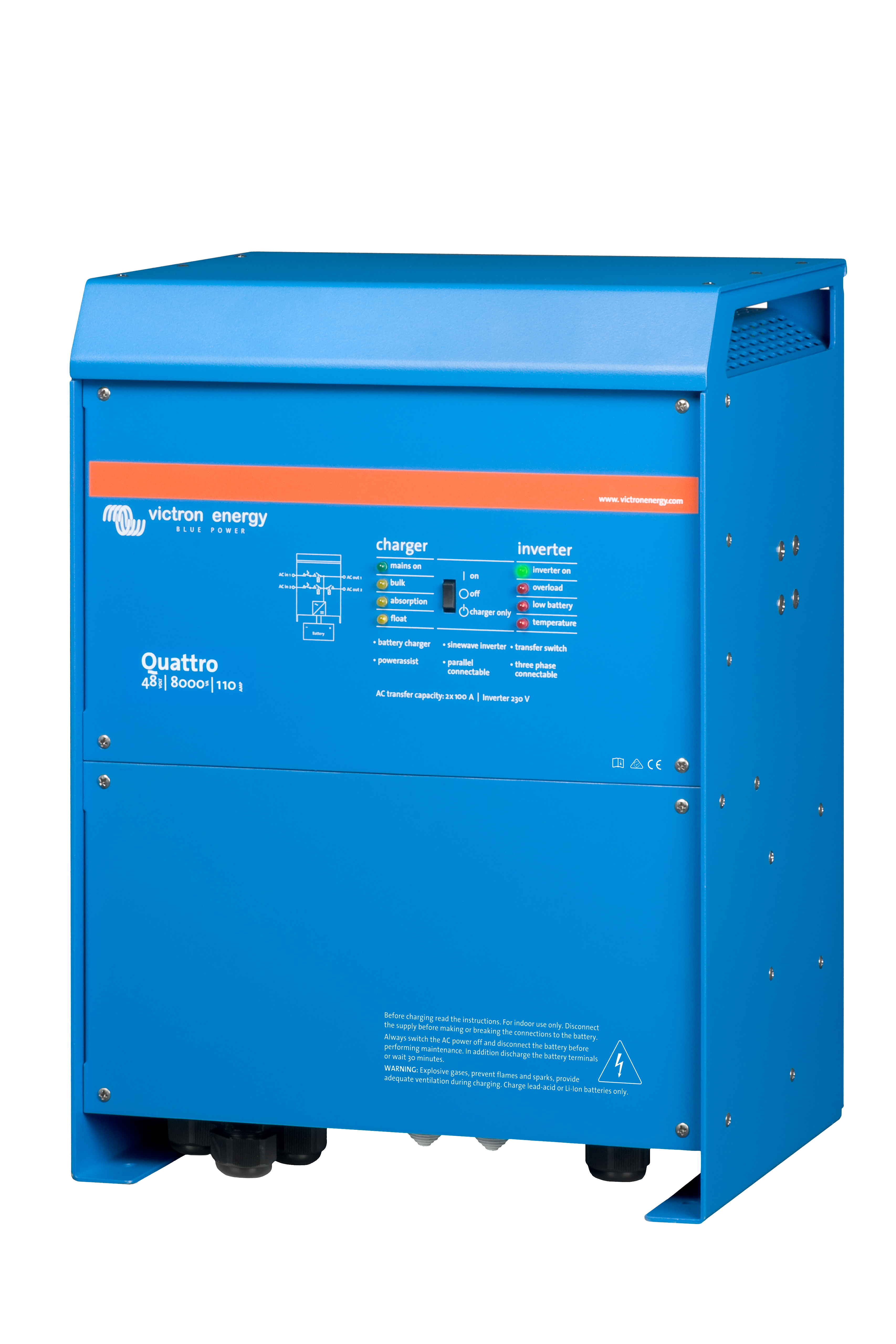 Victron Quattro 48/8000/110-100/100 230V Sine Wave Charger Inverter VE.Bus - Livestainable.co.za
