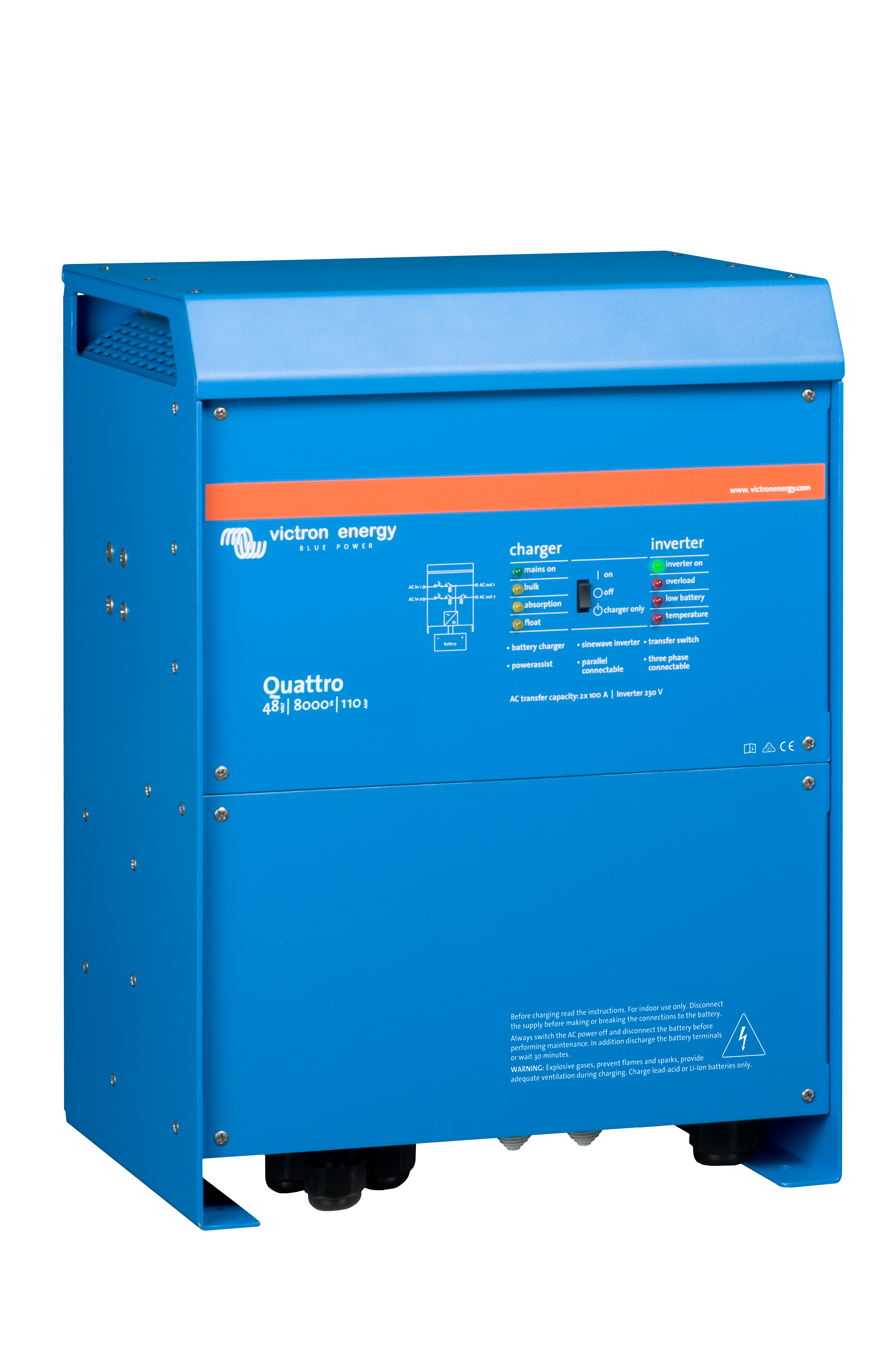Victron Quattro 48/8000/110-100/100 230V Sine Wave Charger Inverter VE.Bus - Livestainable.co.za