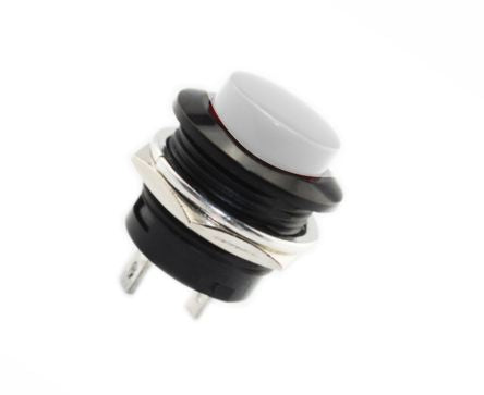 Push Button White No 19mm 3 6 A R13 507 White