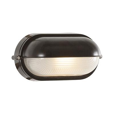 ***Bulkhead Oval Large Eyelid Black 1x E27 (B9 B) - Livestainable.co.za