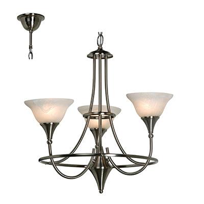***Calice Chandelier Satin Chrome E27 3x60w - Livestainable.co.za