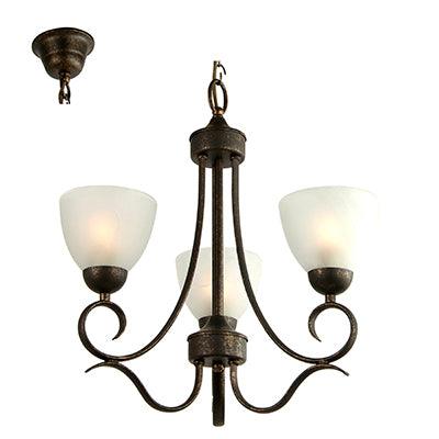 ***Beau Chandelier Antique Bronze E27 3x60w - Livestainable.co.za